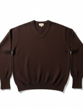 Paul Stuart Men's Cashmere Sweater in Dark Brown, 100% Cashmere